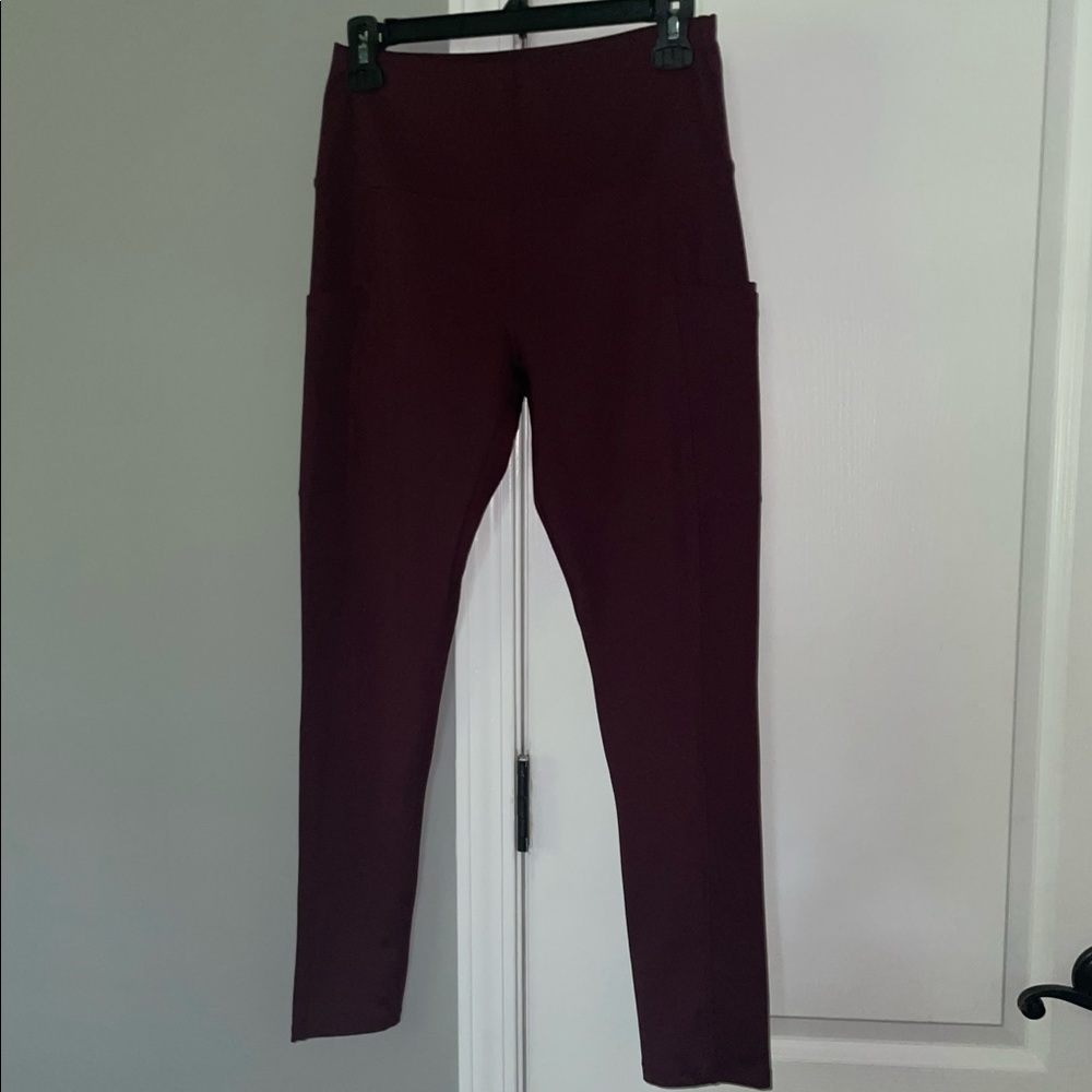 Maroon Gym Leggings